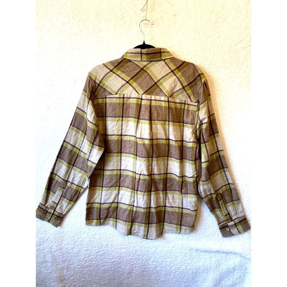 Alpine Design Men's Plaid Button Down Shirt - Brown and Green - Picture 13 of 14